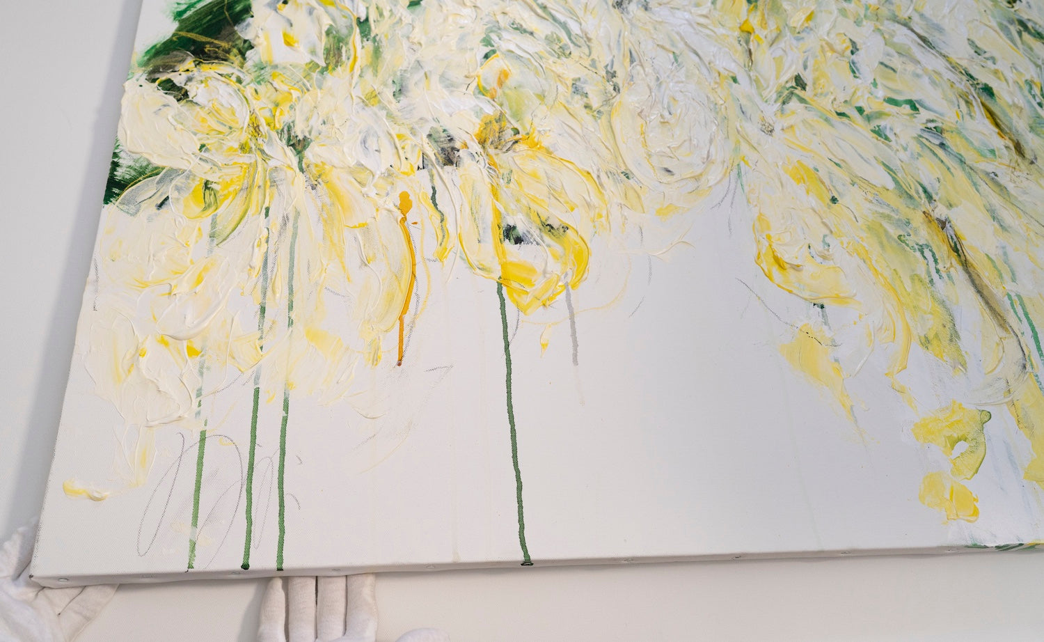 Title of artwork "Flowers" contemporary painting