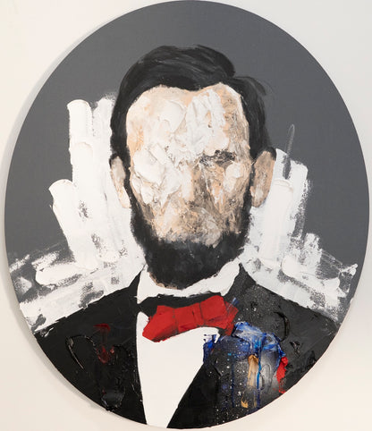 UNTITLED Portrait work (Abraham Lincoln) contemporary painting