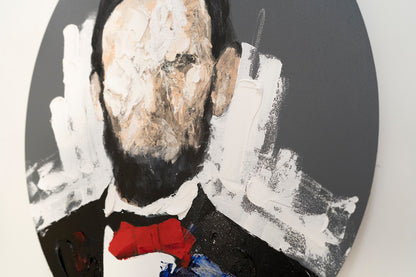 UNTITLED Portrait work (Abraham Lincoln) contemporary painting