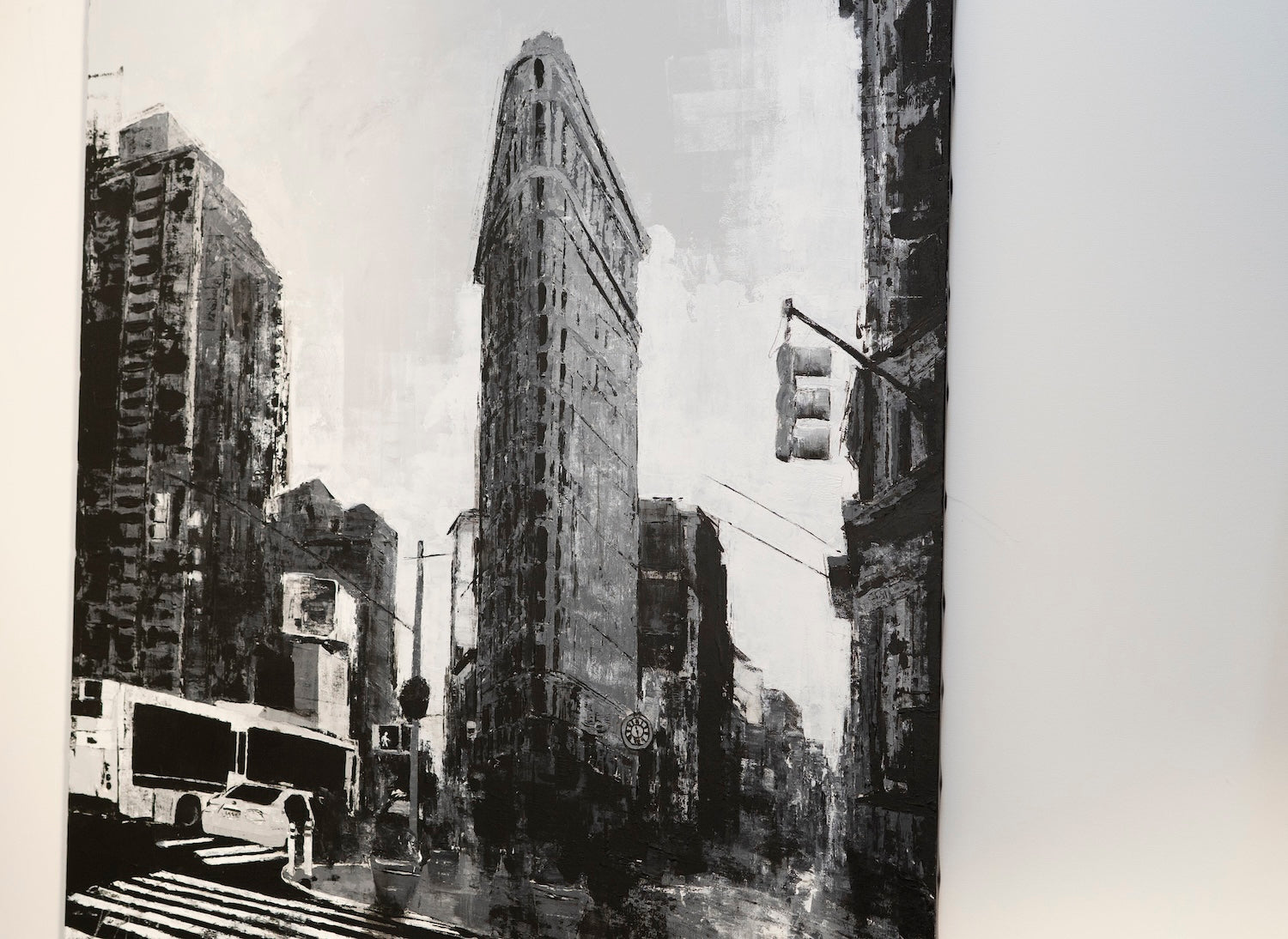Title of artwork "New York, city scape composition #16" contemporary painting