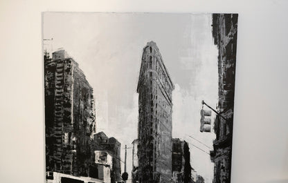 Title of artwork "New York, city scape composition #16" contemporary painting