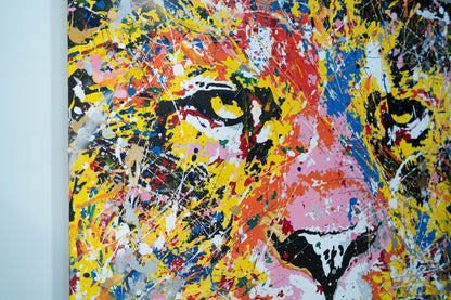 "LION (multi color edition)" painting