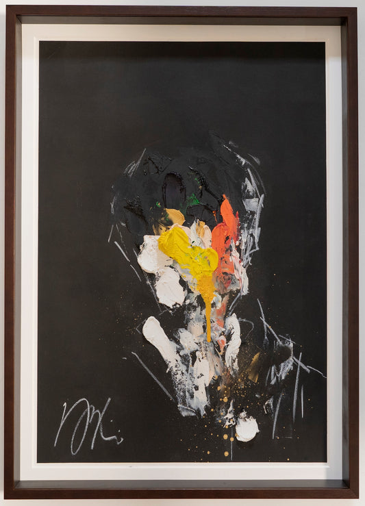 mirror series Yellow Portrait work (Extra Large) contemporary painting art