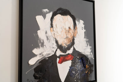 UNTITLED Portrait work (Abraham Lincoln) contemporary painting