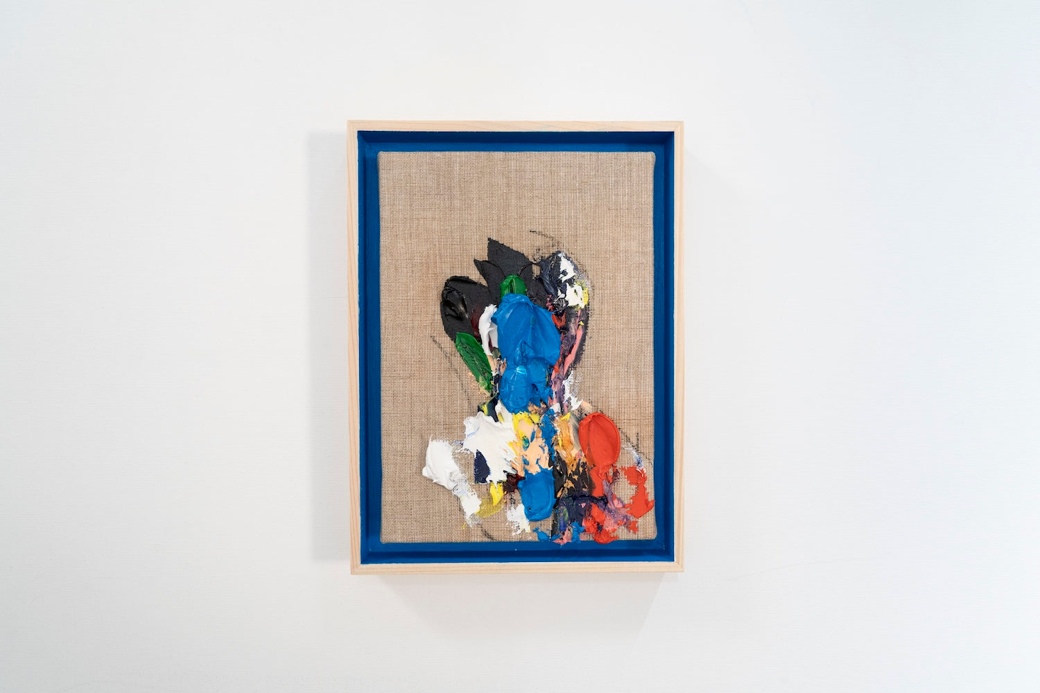 English Blue Portrait work      contemporary painting art