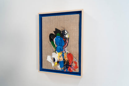 English Blue Portrait work      contemporary painting art
