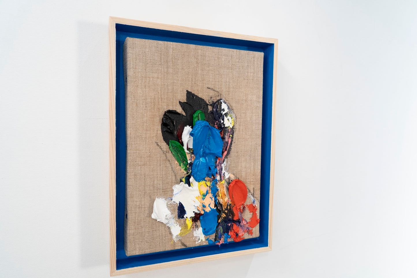 English Blue Portrait work      contemporary painting art