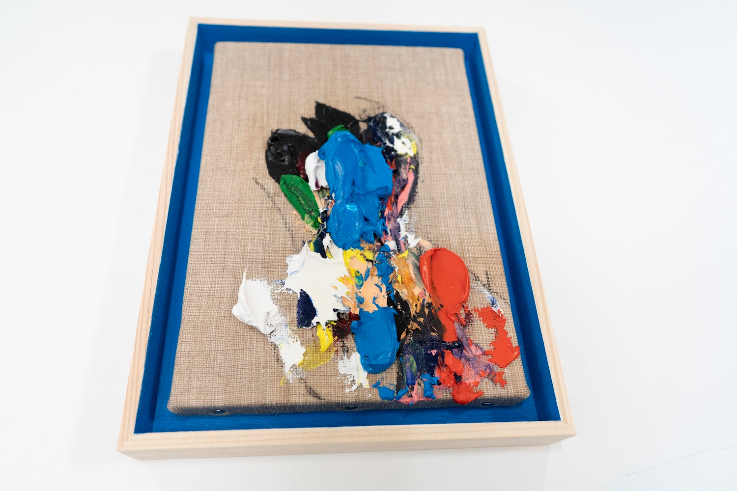 English Blue Portrait work      contemporary painting art