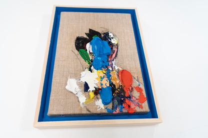 English Blue Portrait work      contemporary painting art