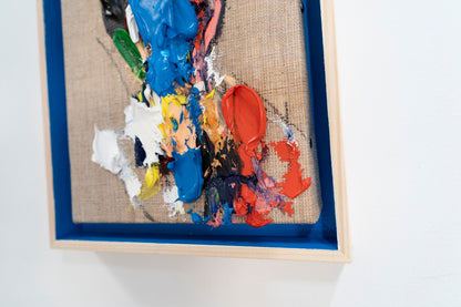 English Blue Portrait work      contemporary painting art
