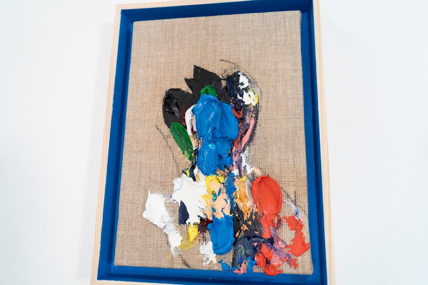 English Blue Portrait work      contemporary painting art