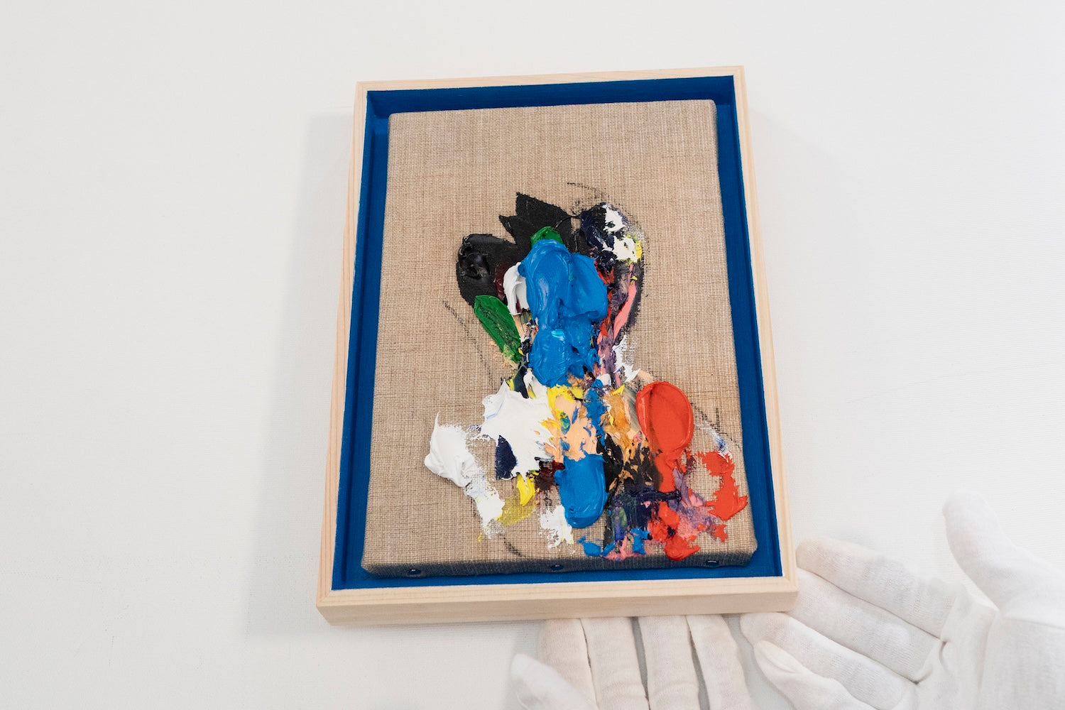 English Blue Portrait work      contemporary painting art