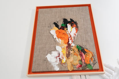 Orange Portrait work      contemporary painting art