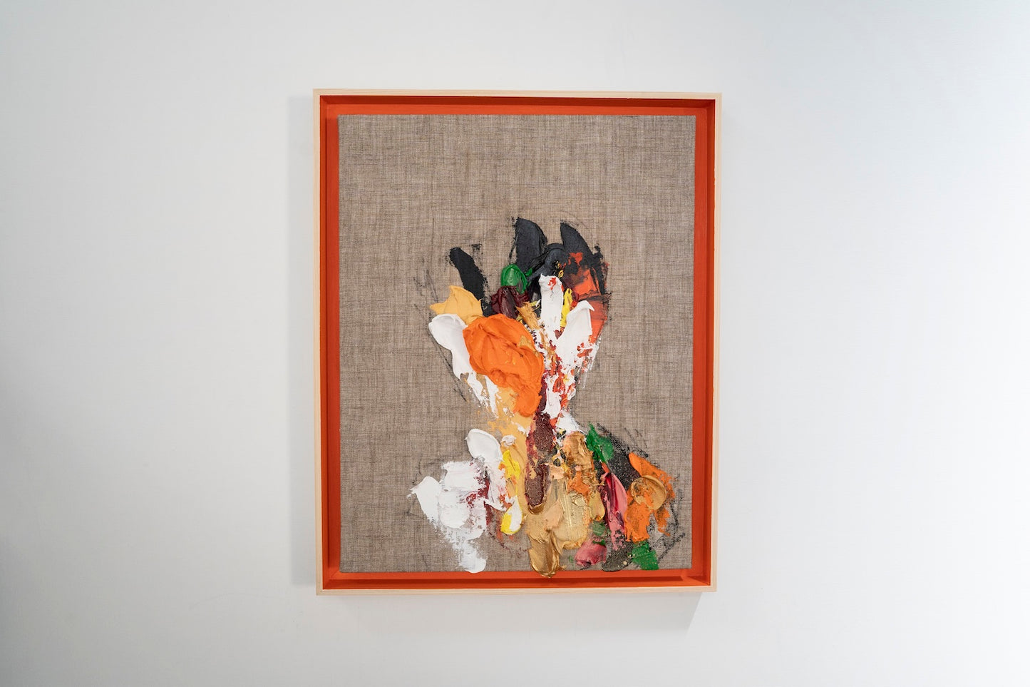 Orange Portrait work      contemporary painting art