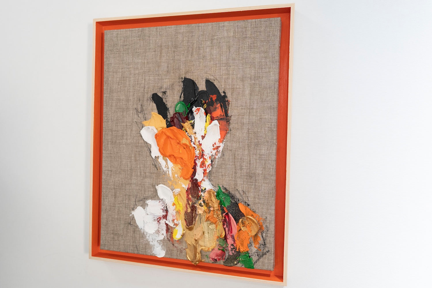 Orange Portrait work      contemporary painting art