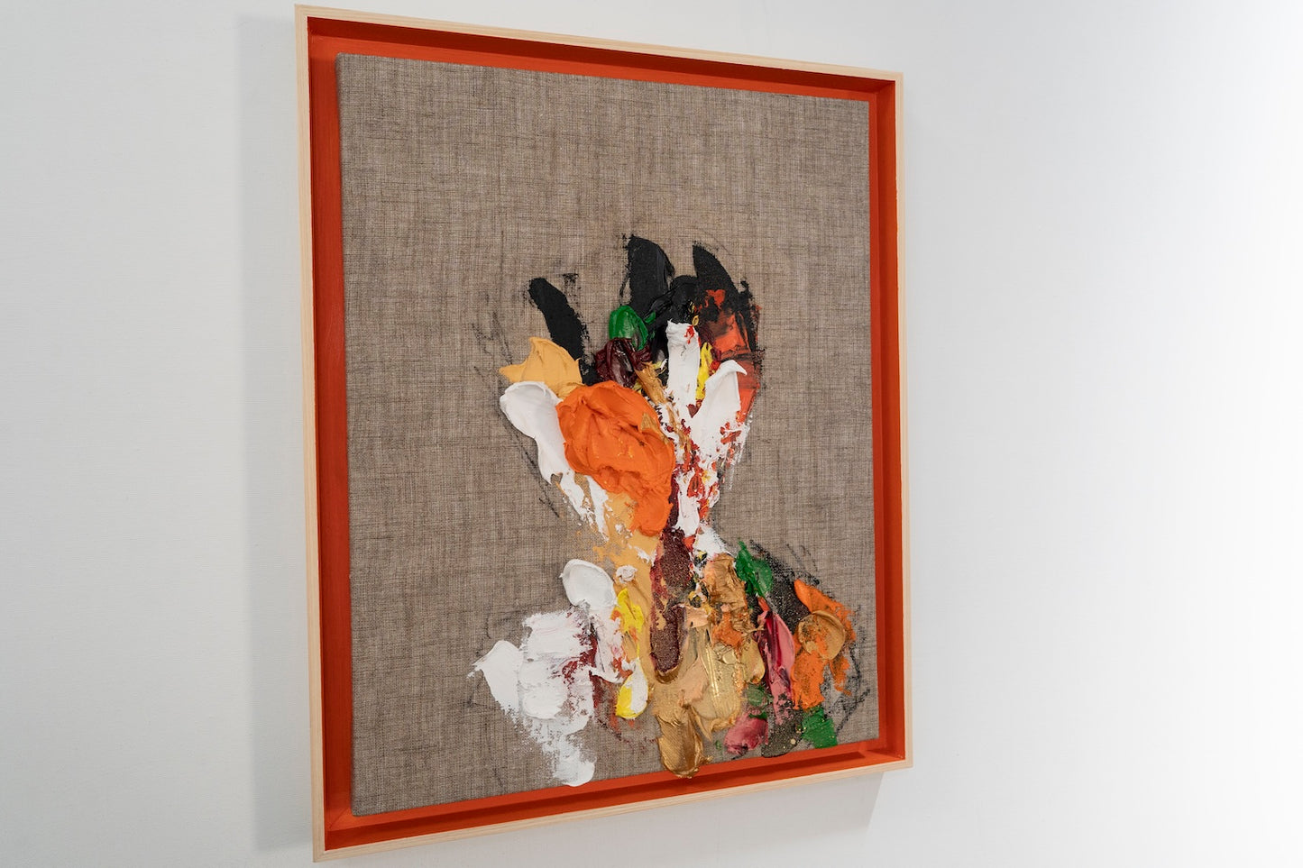 Orange Portrait work      contemporary painting art