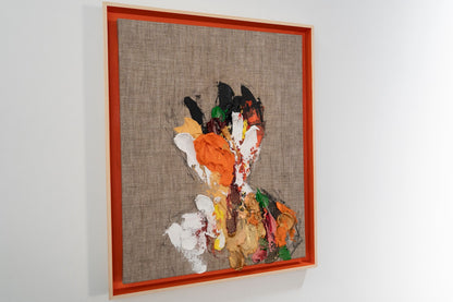 Orange Portrait work      contemporary painting art