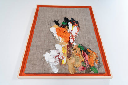 Orange Portrait work      contemporary painting art