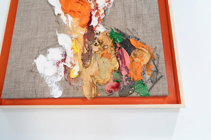 Orange Portrait work      contemporary painting art