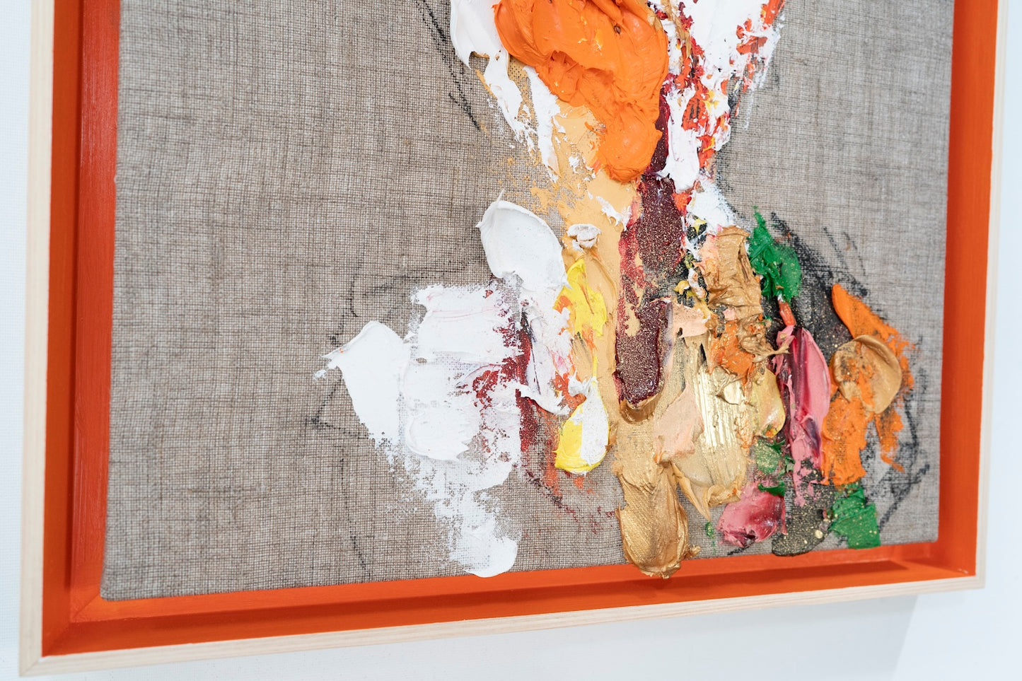 Orange Portrait work      contemporary painting art