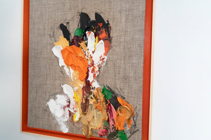 Orange Portrait work      contemporary painting art