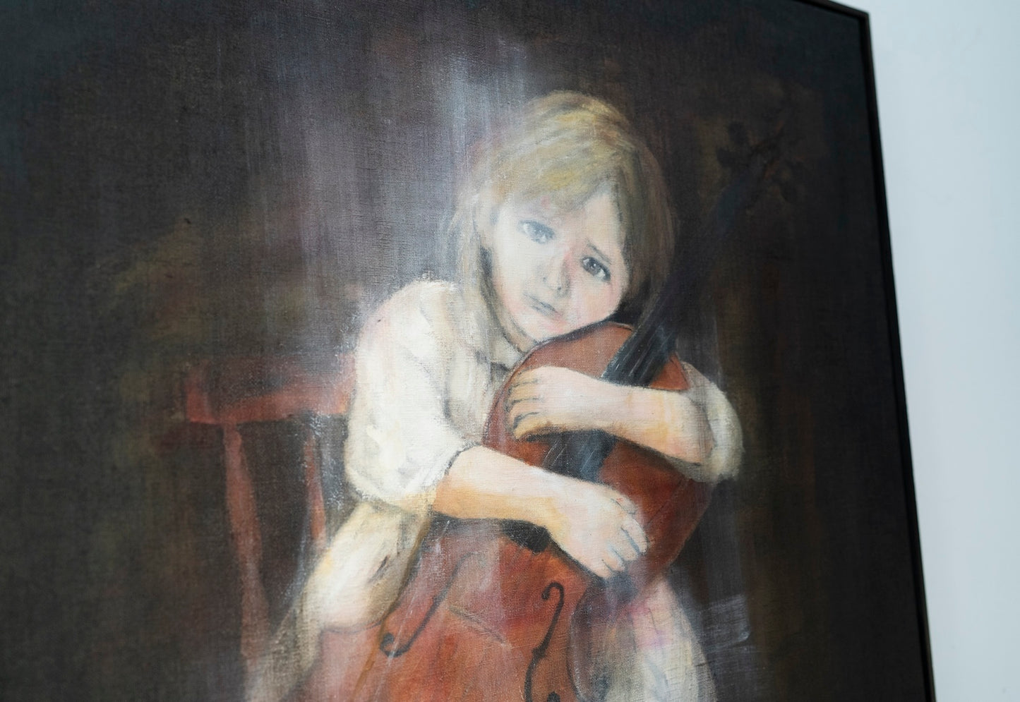 a girl cellist  contemporary painting art