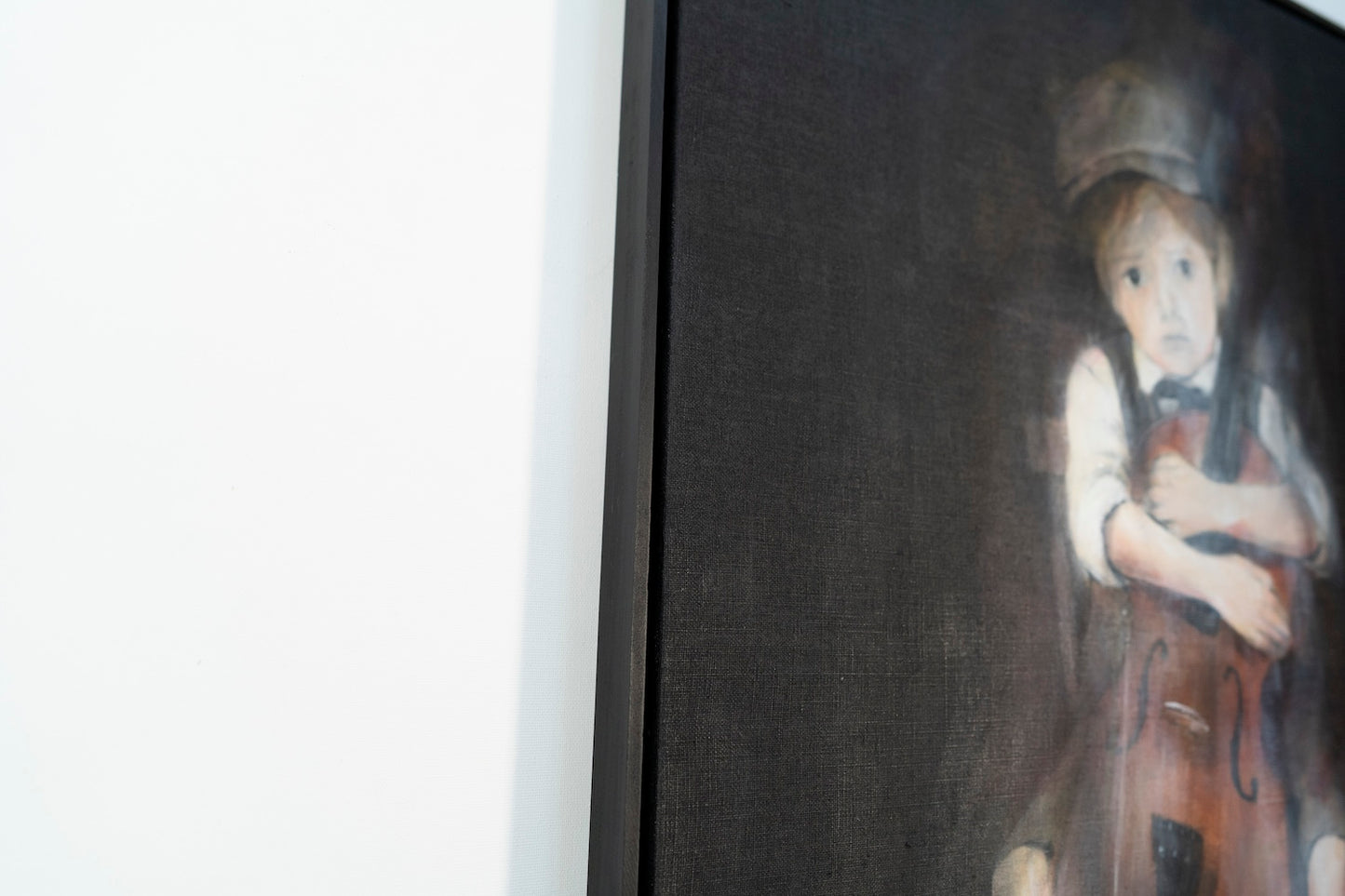 a boy cellist  contemporary painting art