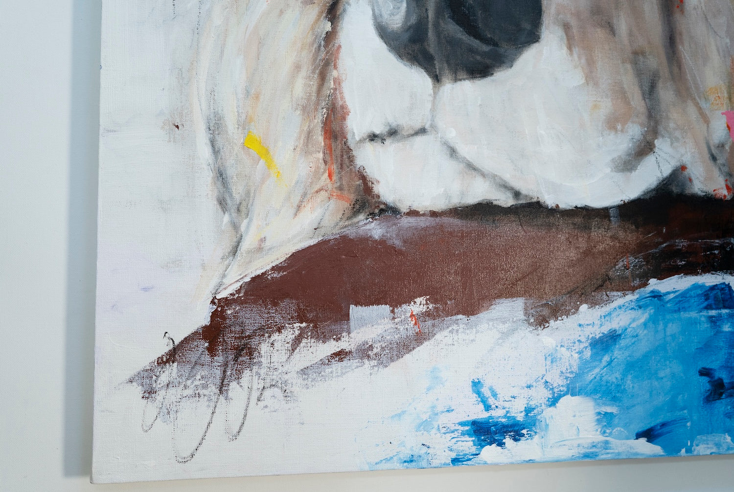 a dog Dachshund  contemporary painting art