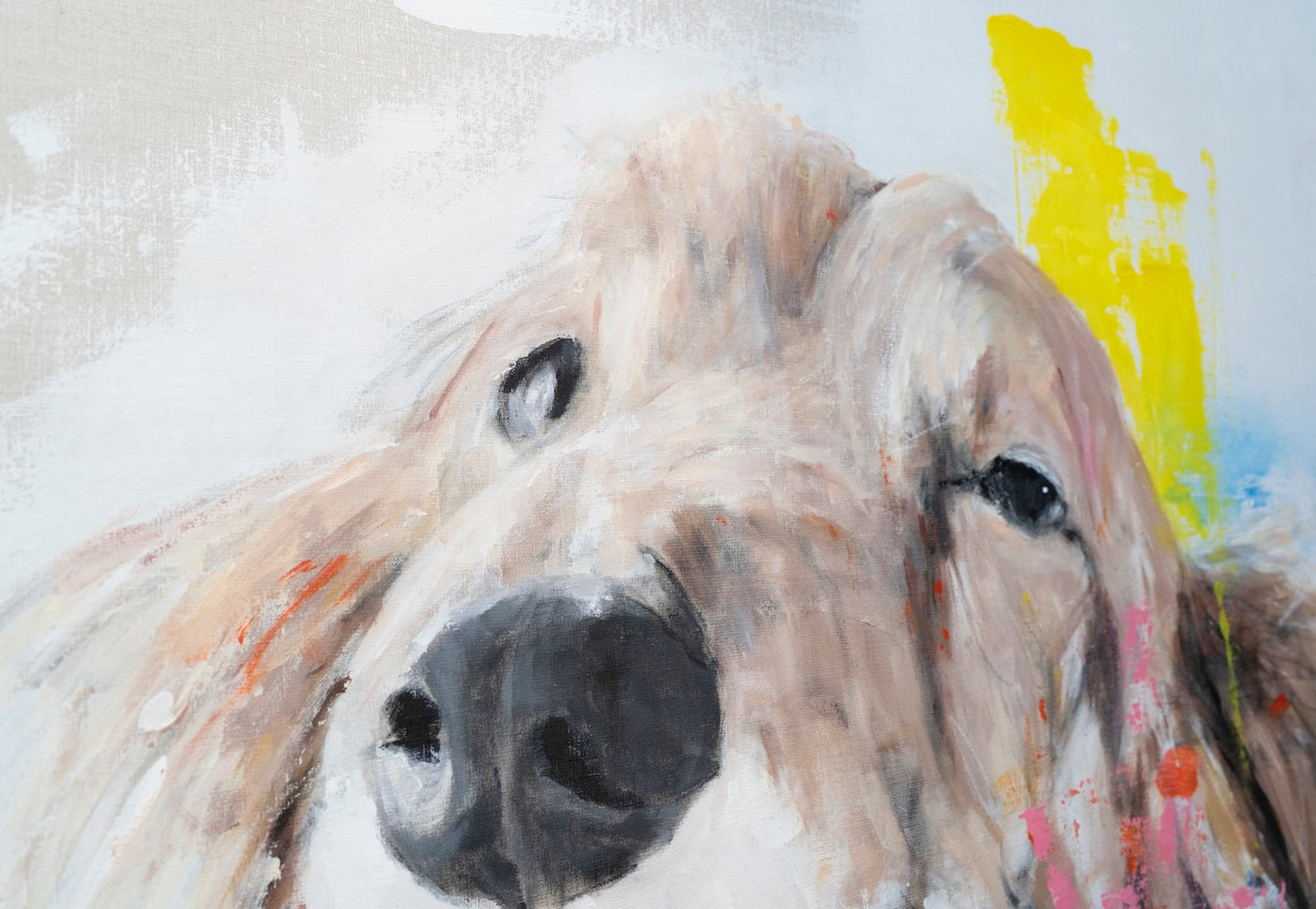 a dog Dachshund  contemporary painting art