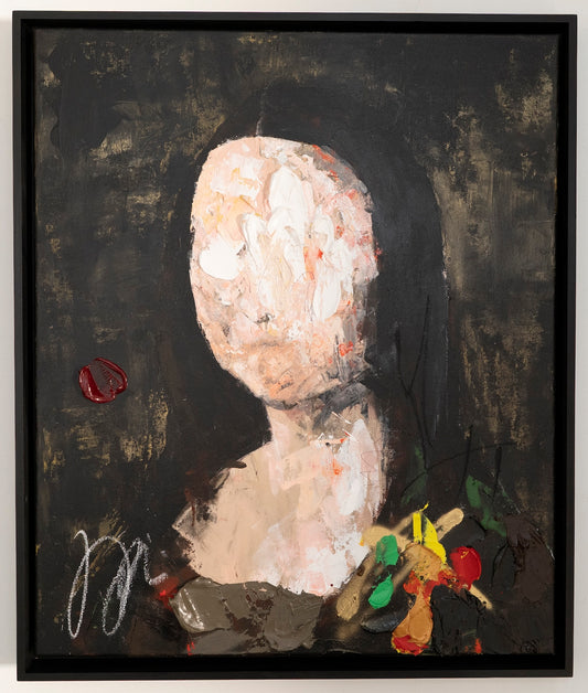 UNTITLED Portrait work (Mona Lisa) contemporary painting art