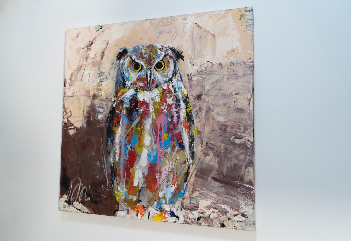 owl contemporary painting art