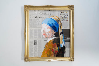 UNTITLED Portrait work (Girl with a Pearl Earring) contemporary painting art