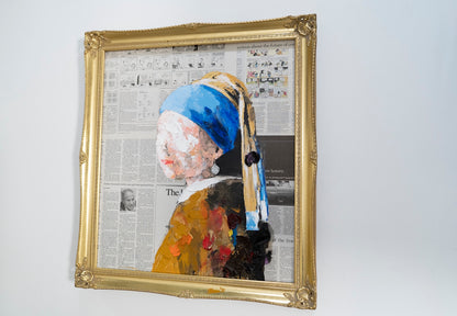 UNTITLED Portrait work (Girl with a Pearl Earring) contemporary painting art