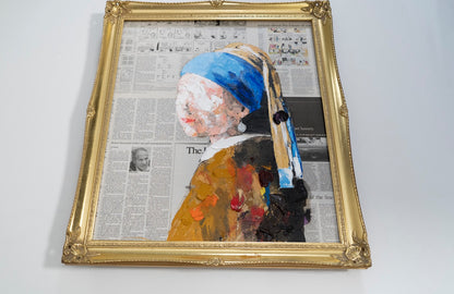 UNTITLED Portrait work (Girl with a Pearl Earring) contemporary painting art