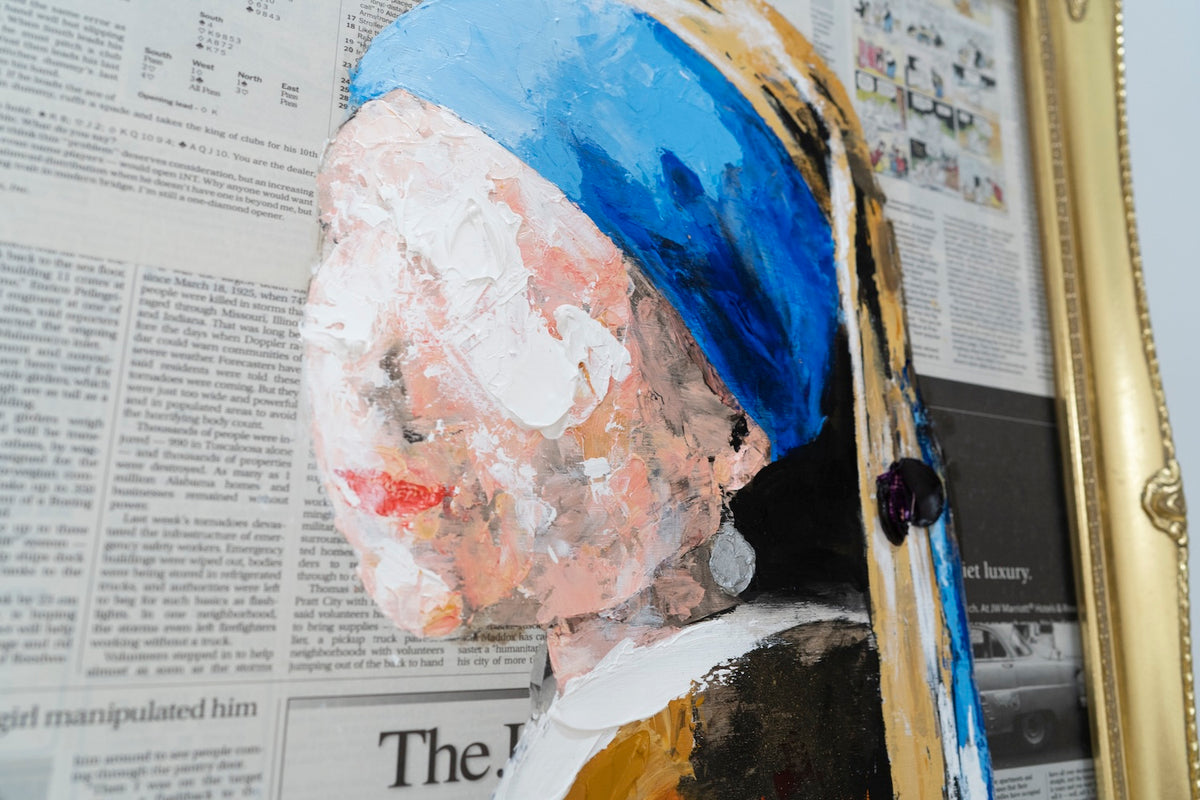 UNTITLED Portrait work (Girl with a Pearl Earring) contemporary painting art
