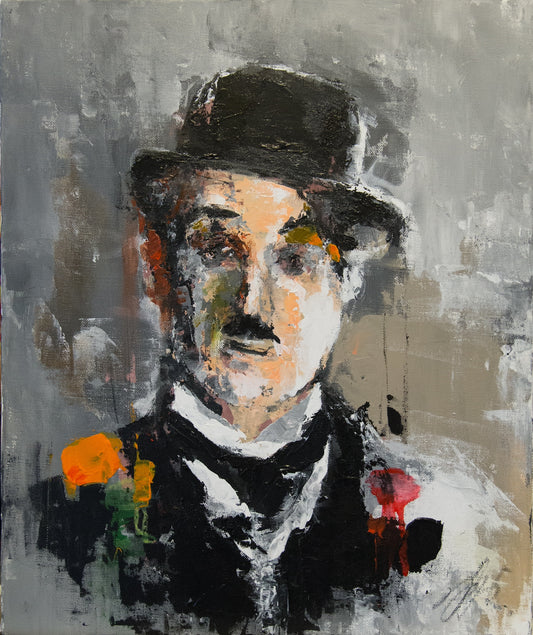 UNTITLED Portrait work (Chaplin) contemporary painting