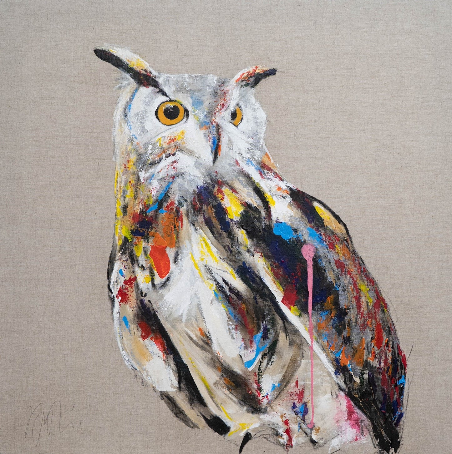 owl contemporary painting