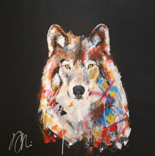 Title of artwork "Wolf" contemporary painting