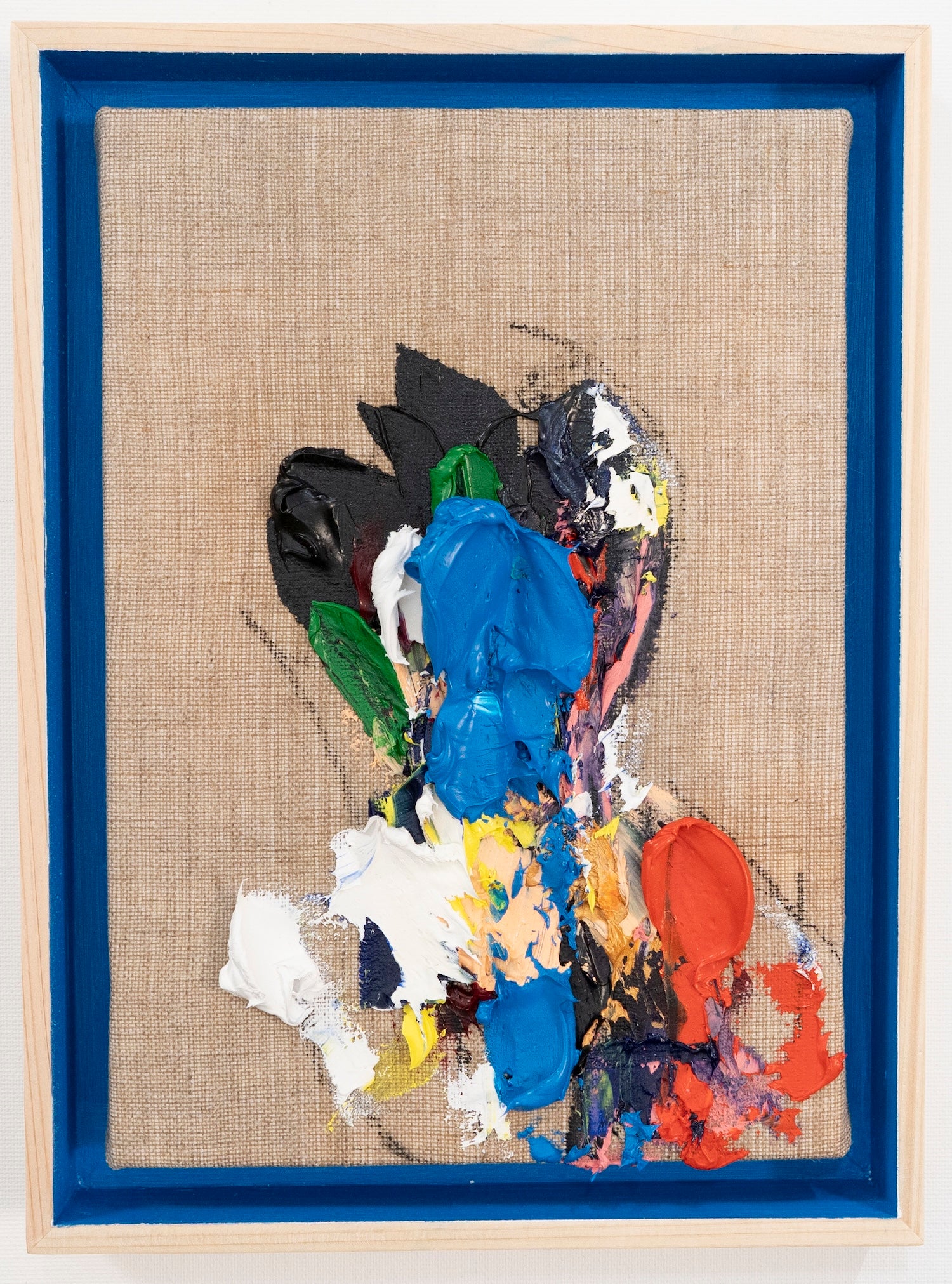 English Blue Portrait work      contemporary painting art