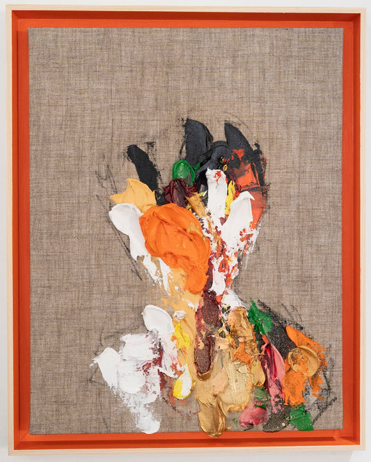 Orange Portrait work      contemporary painting art