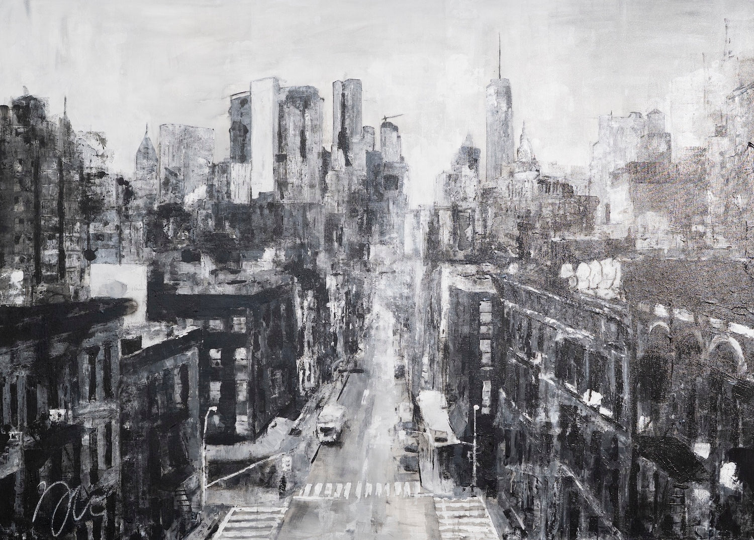 New York, city scape composition #17  contemporary painting art