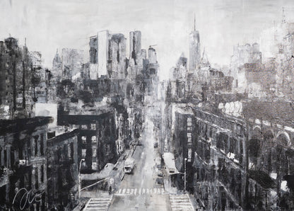 New York, city scape composition #17  contemporary painting art
