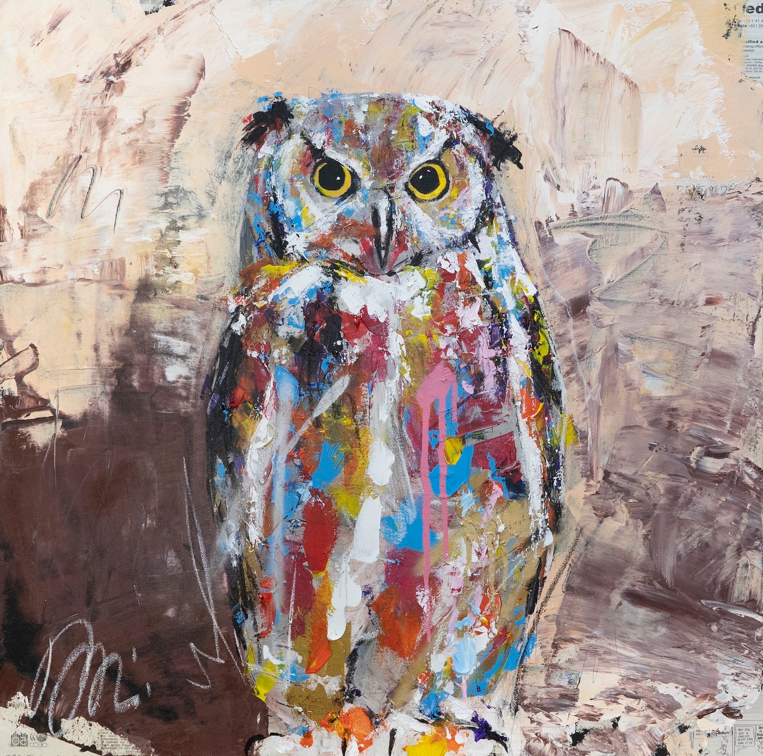 owl contemporary painting art