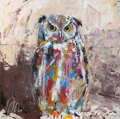 owl contemporary painting art
