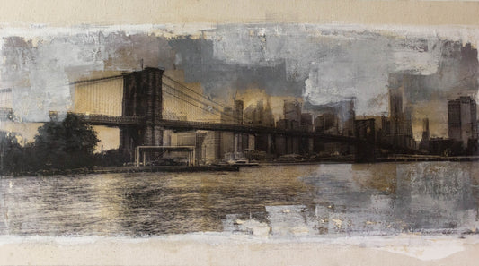 New York, Brooklyn Bridge painting