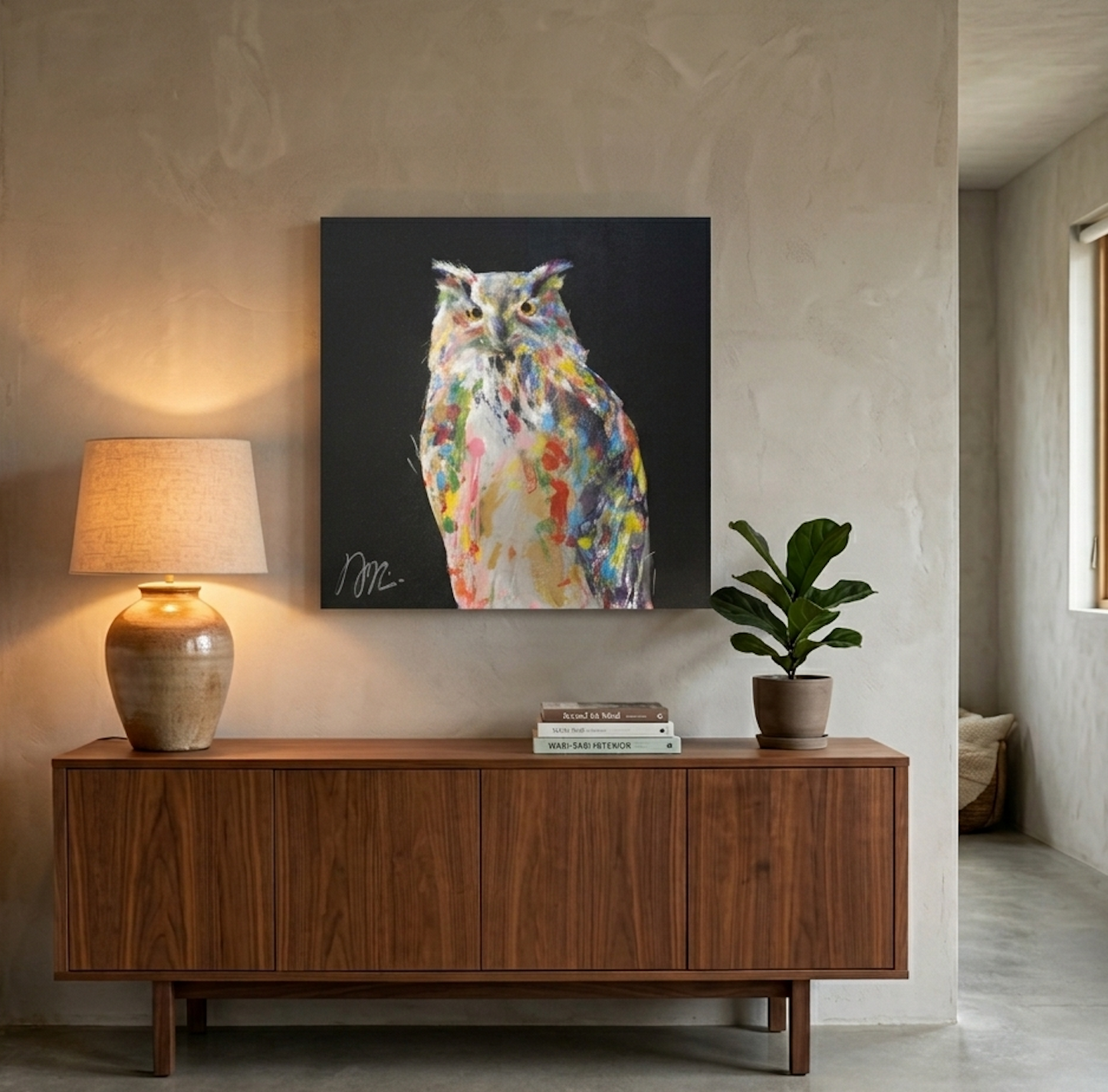 owl  contemporary painting art