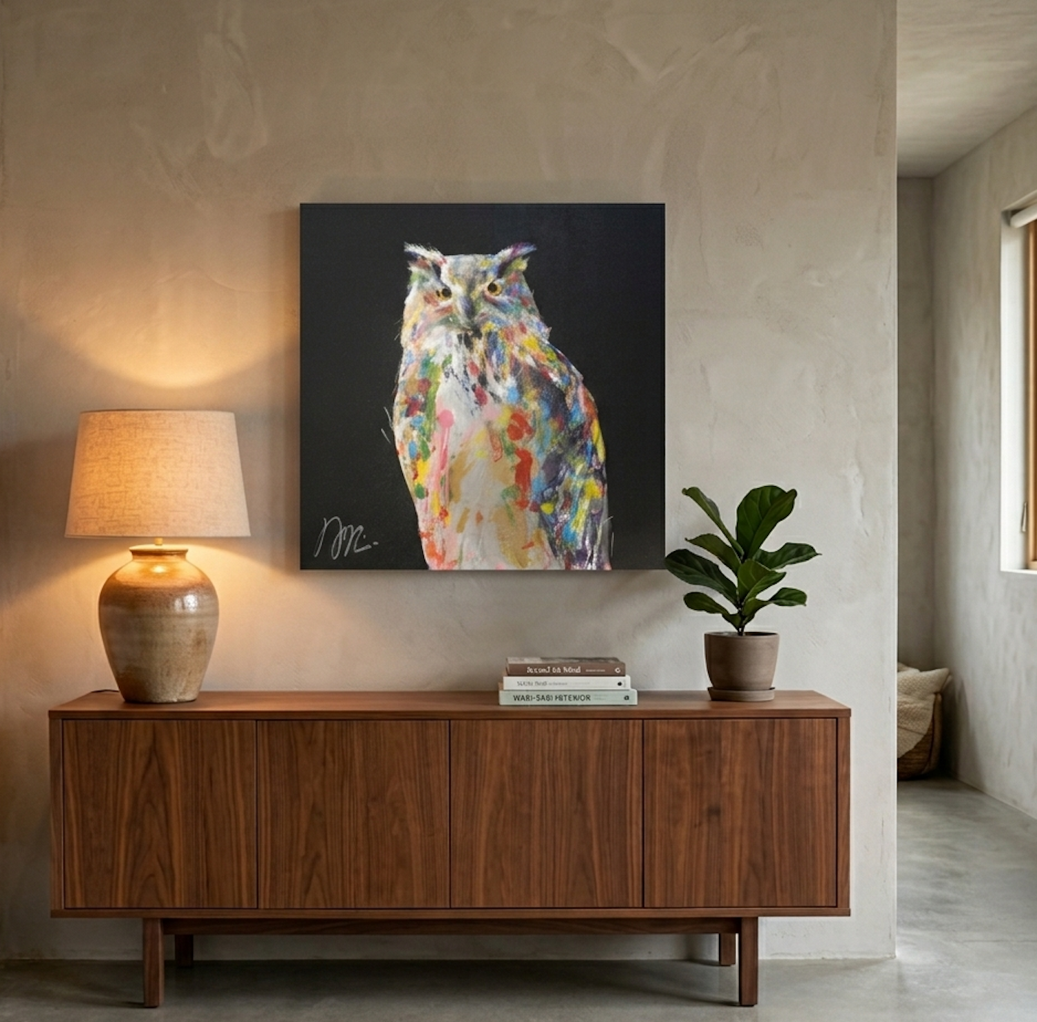owl  contemporary painting art