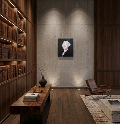 UNTITLED Portrait work (George Washington) contemporary painting art