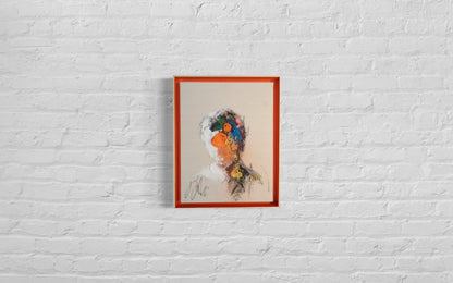 Orange Portrait work contemporary painting