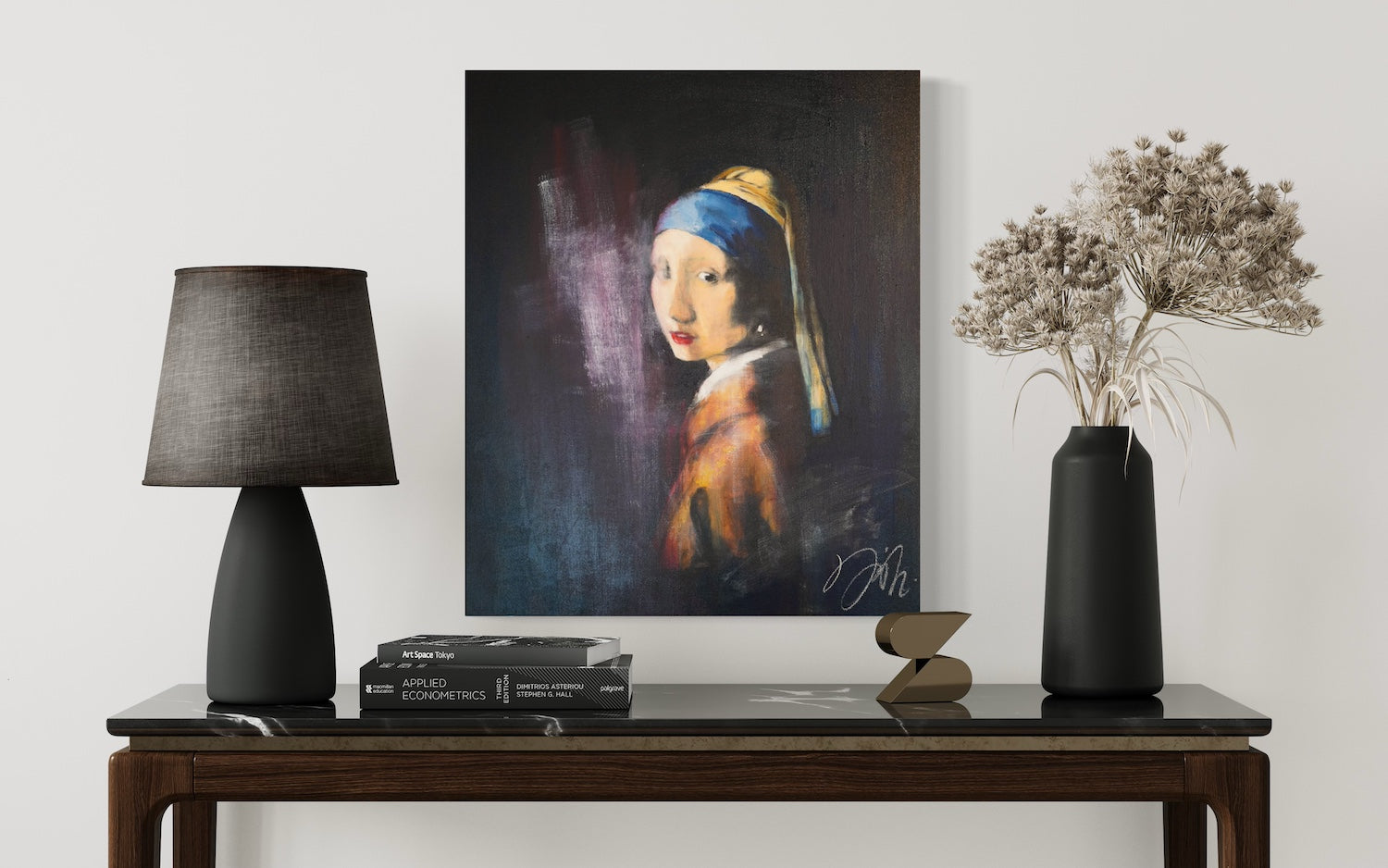 Girl with a pearl earring contemporary painting